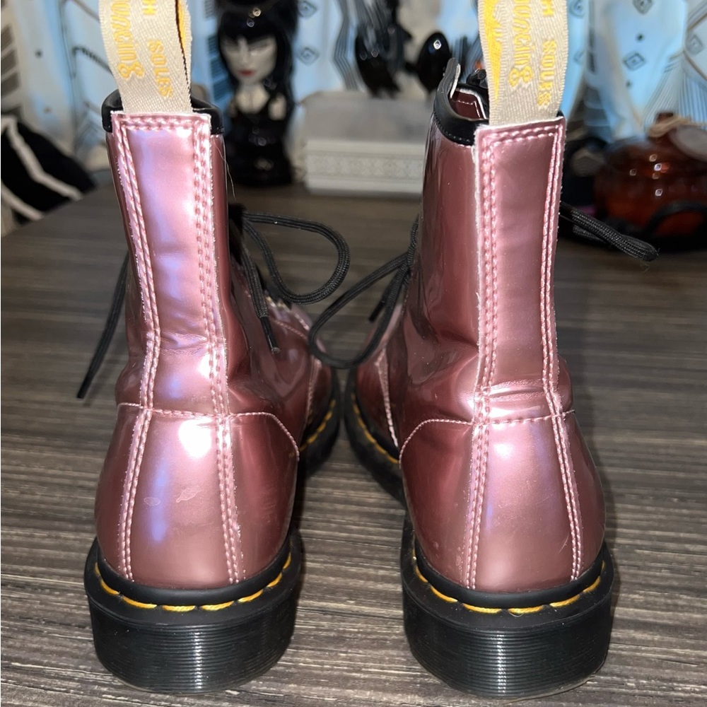 Dr. Martens Pink Lace Up Boots - Picture 3 of 4